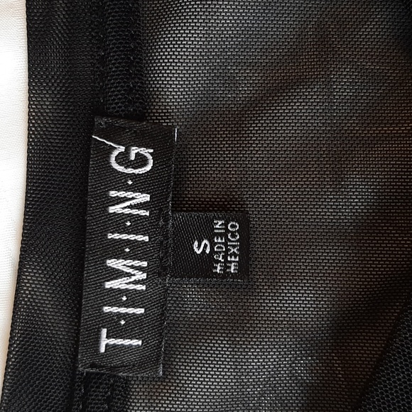 Mesh long sleeve black top - Picture 4 of 7